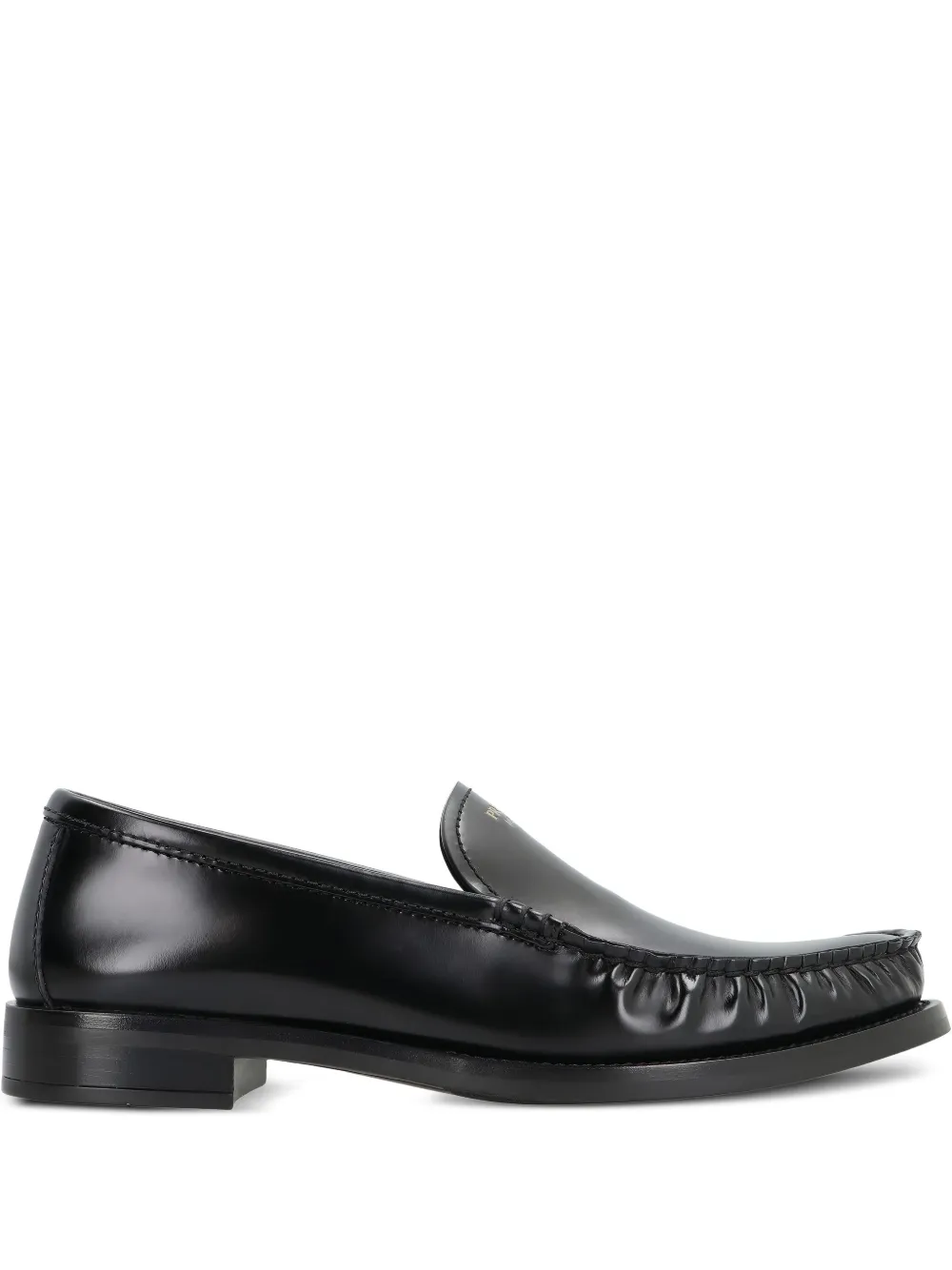 Prada leather loafers Zwart