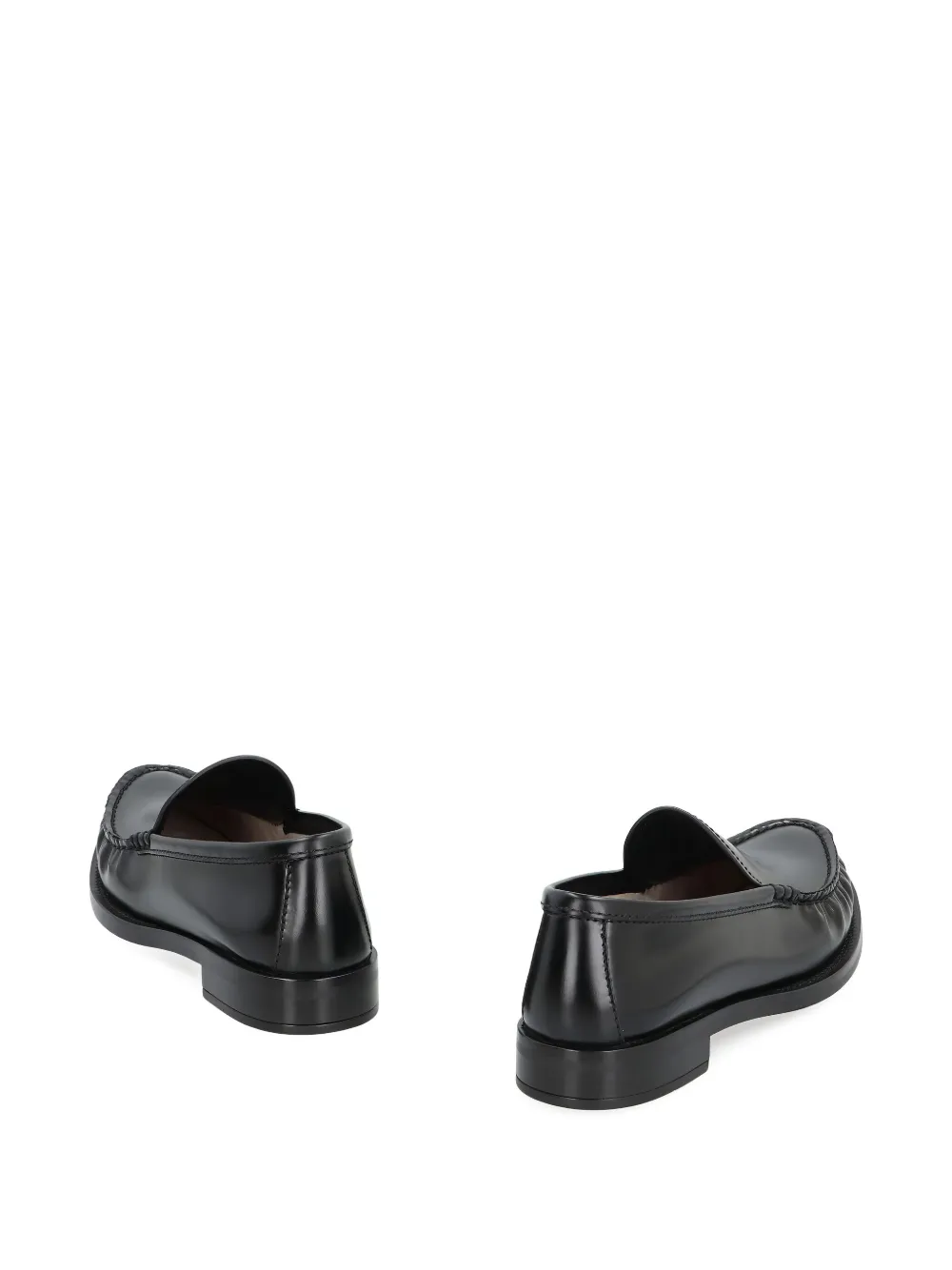 Prada leather loafers Zwart