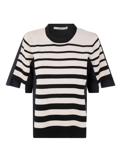Nuur striped panelled top