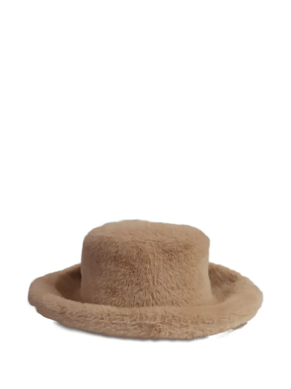 Ruslan Baginskiy wide-brim fur hat Beige