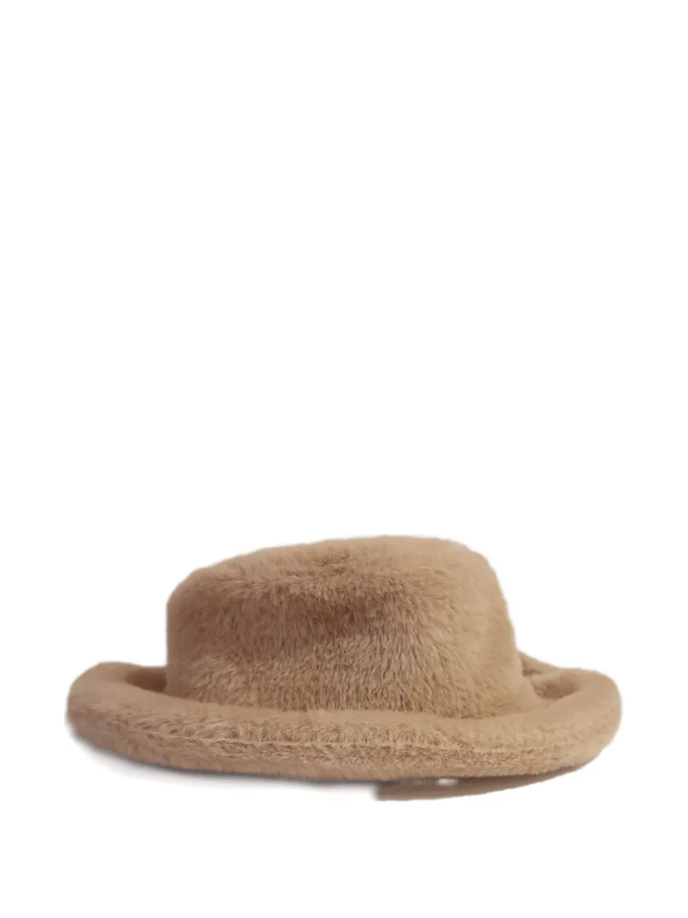 Ruslan Baginskiy wide-brim fur hat Beige