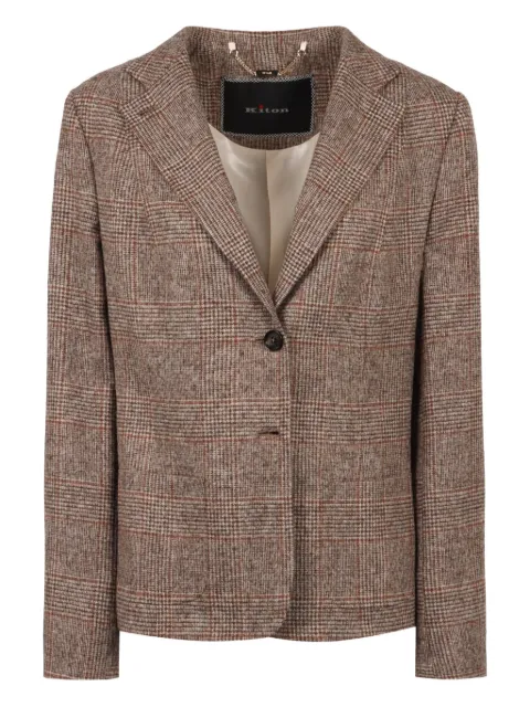 Kiton prince of wales checked blazer