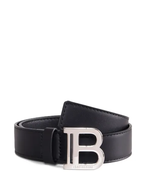 Balmain Kids logo plaque leather belt