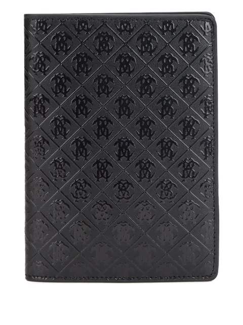 Roberto Cavalli Mirror Snake Monogram-embossed leather wallet
