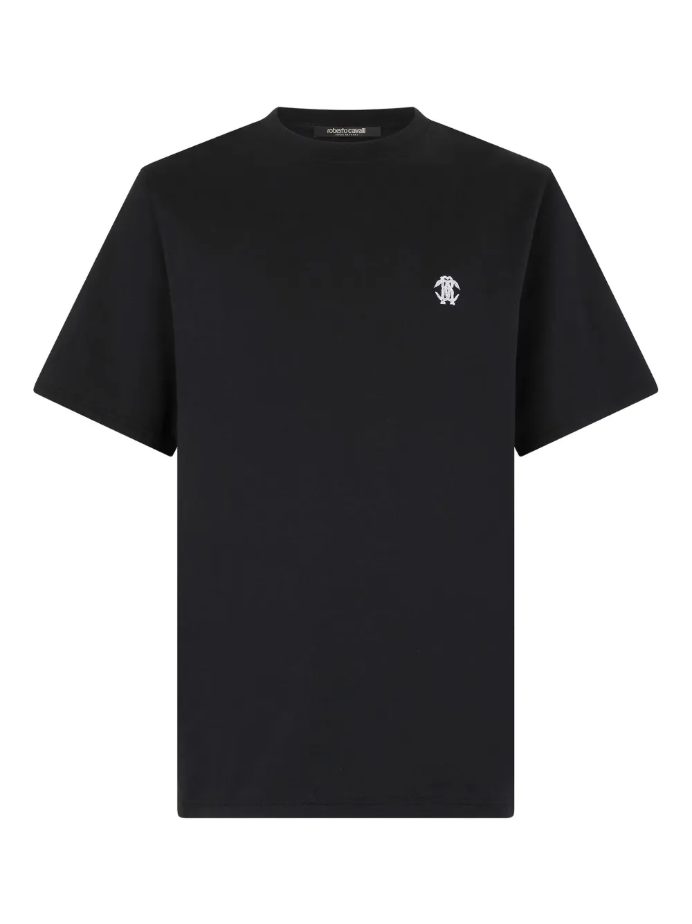 Roberto Cavalli T-shirt met geborduurd logo Zwart