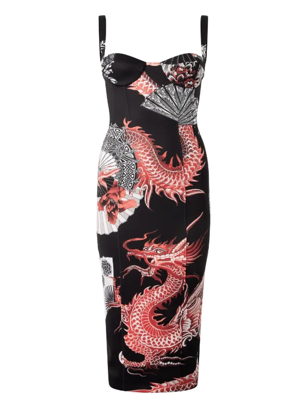 Roberto Cavalli プリント ドレス | ブラック | FARFETCH JP