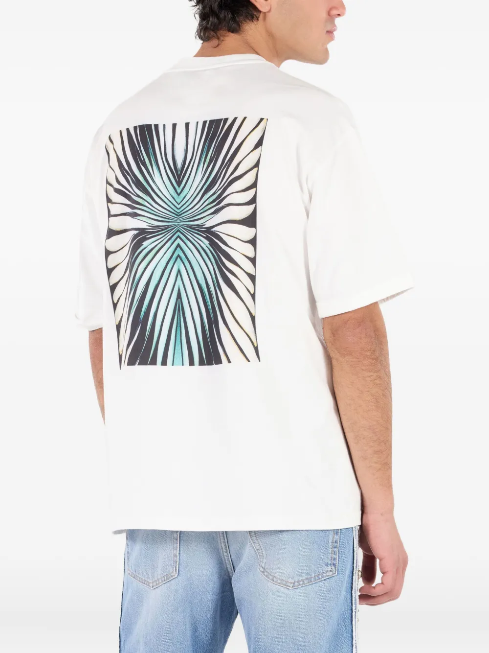 Roberto Cavalli T-shirt met logopatroon Wit