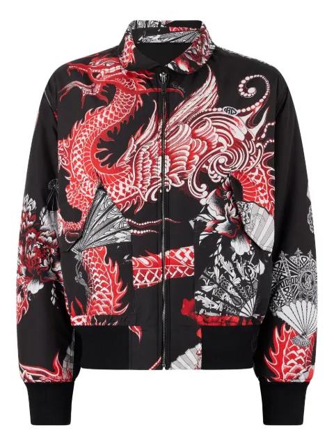 Roberto Cavalli dragon-print reversible bomber jacket