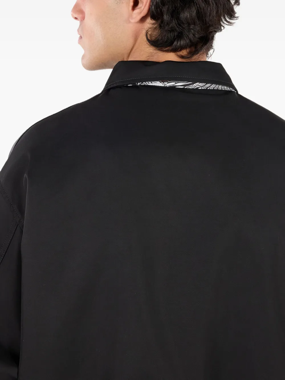 Roberto Cavalli Omkeerbaar bomberjack met print Zwart