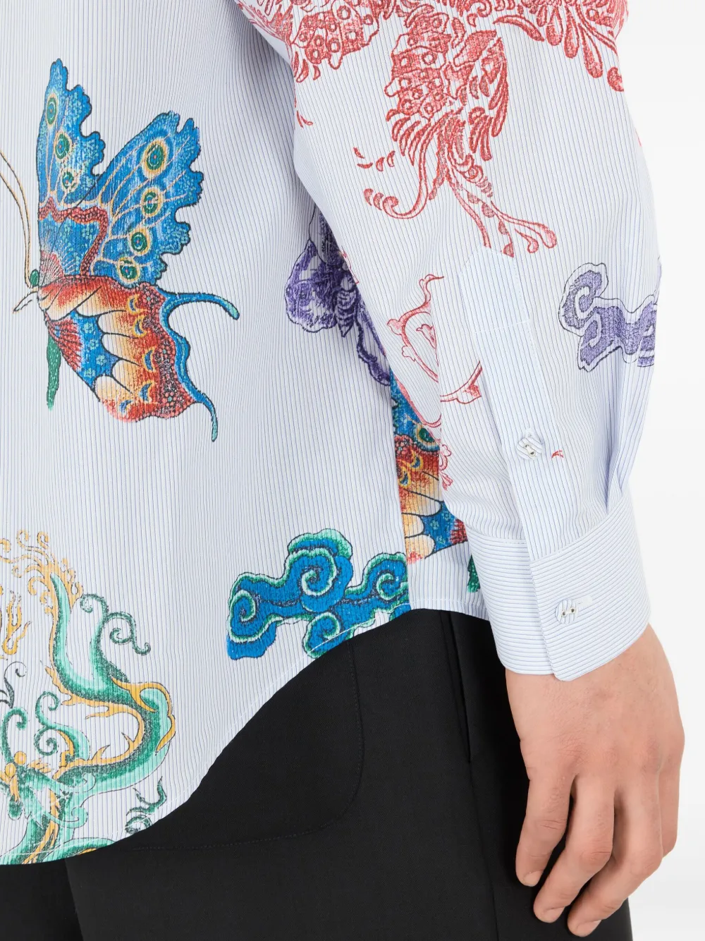 Roberto Cavalli Overhemd met print Blauw