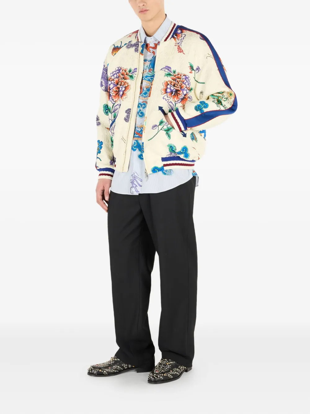 Roberto Cavalli Overhemd met print - Blauw