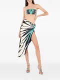 Roberto Cavalli Ray Of Sea print twisted draped wrap sarong - Blue