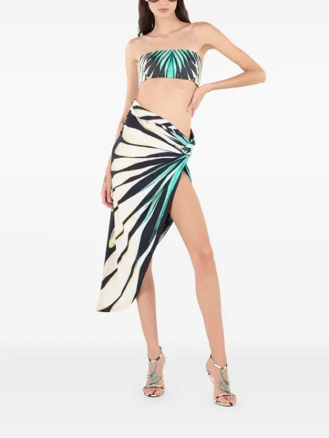 Roberto Cavalli Ray Of Sea print twisted draped wrap sarong