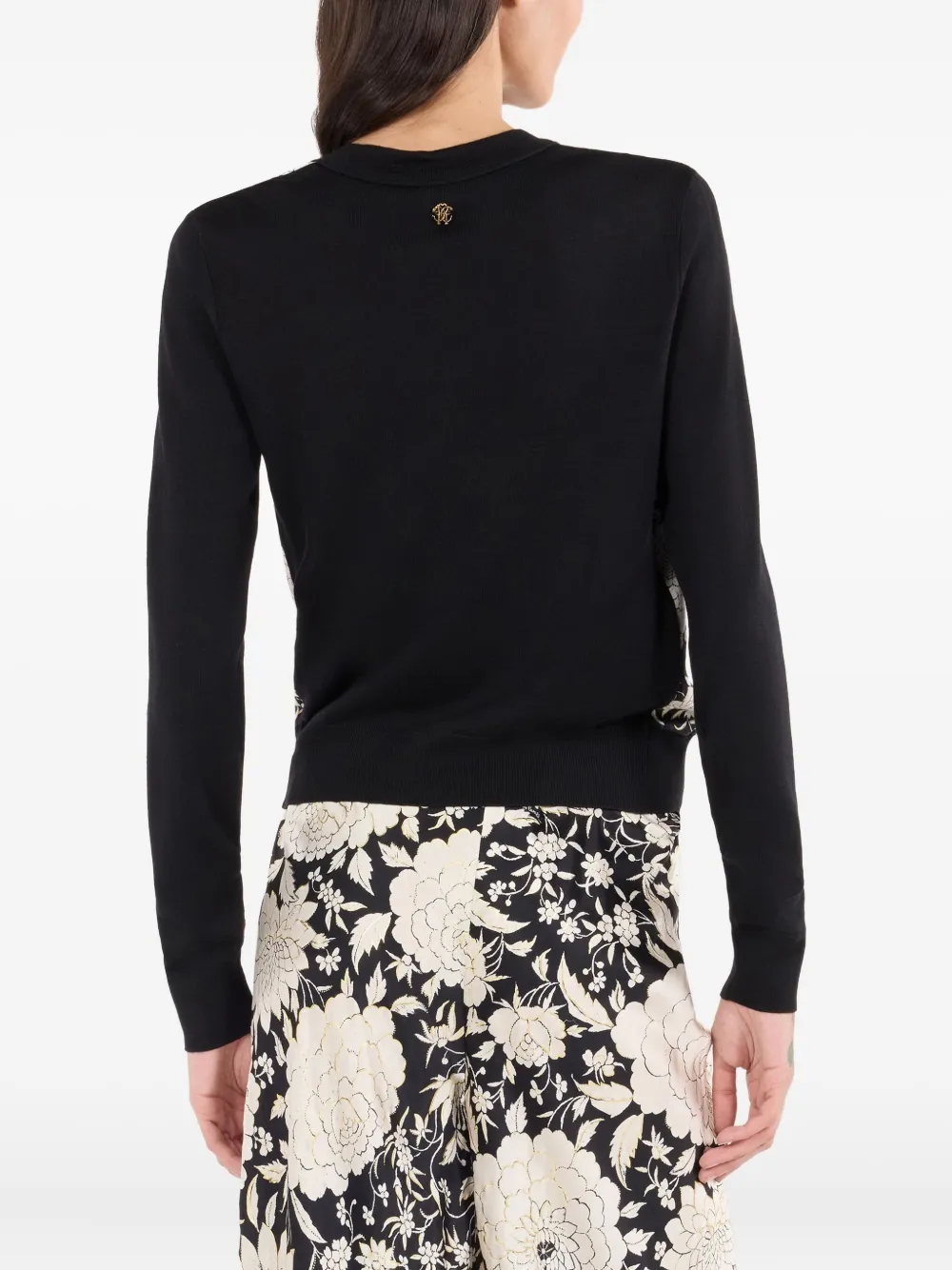 Roberto Cavalli Silk-blend Cardigan With Flowers In White