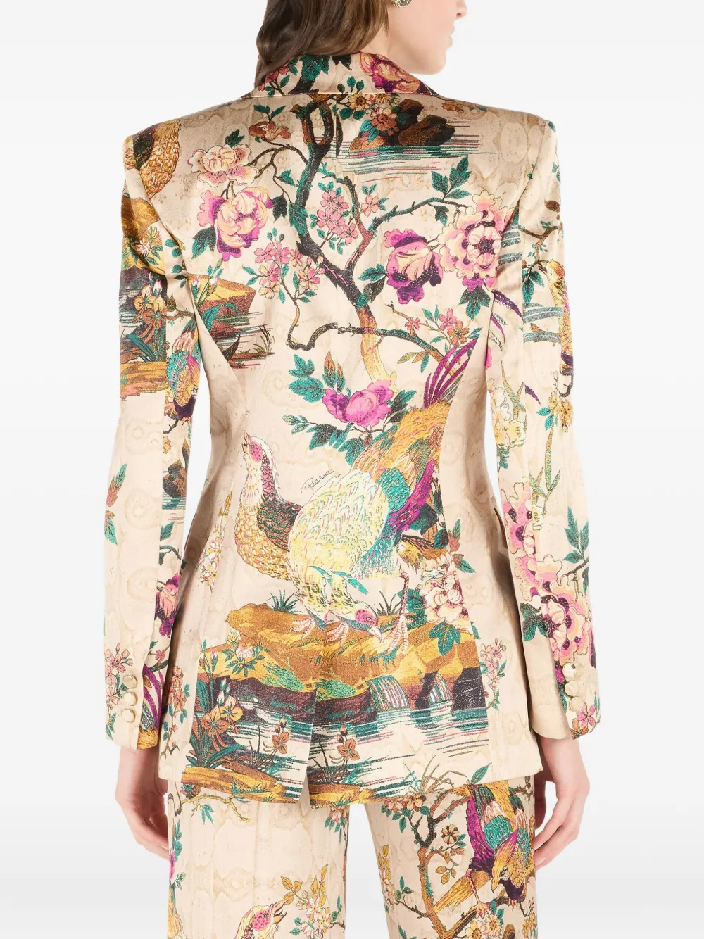 Roberto Cavalli Jack met bloemenprint Beige