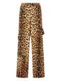 Roberto Cavalli jaguar-print cargo pants - Brown