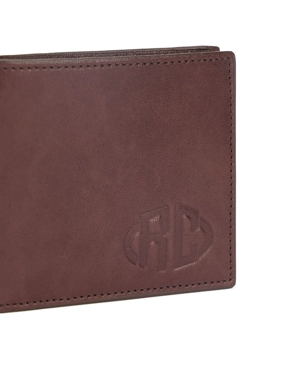 Roberto Cavalli Leren portemonnee met monogram-reliëf Bruin