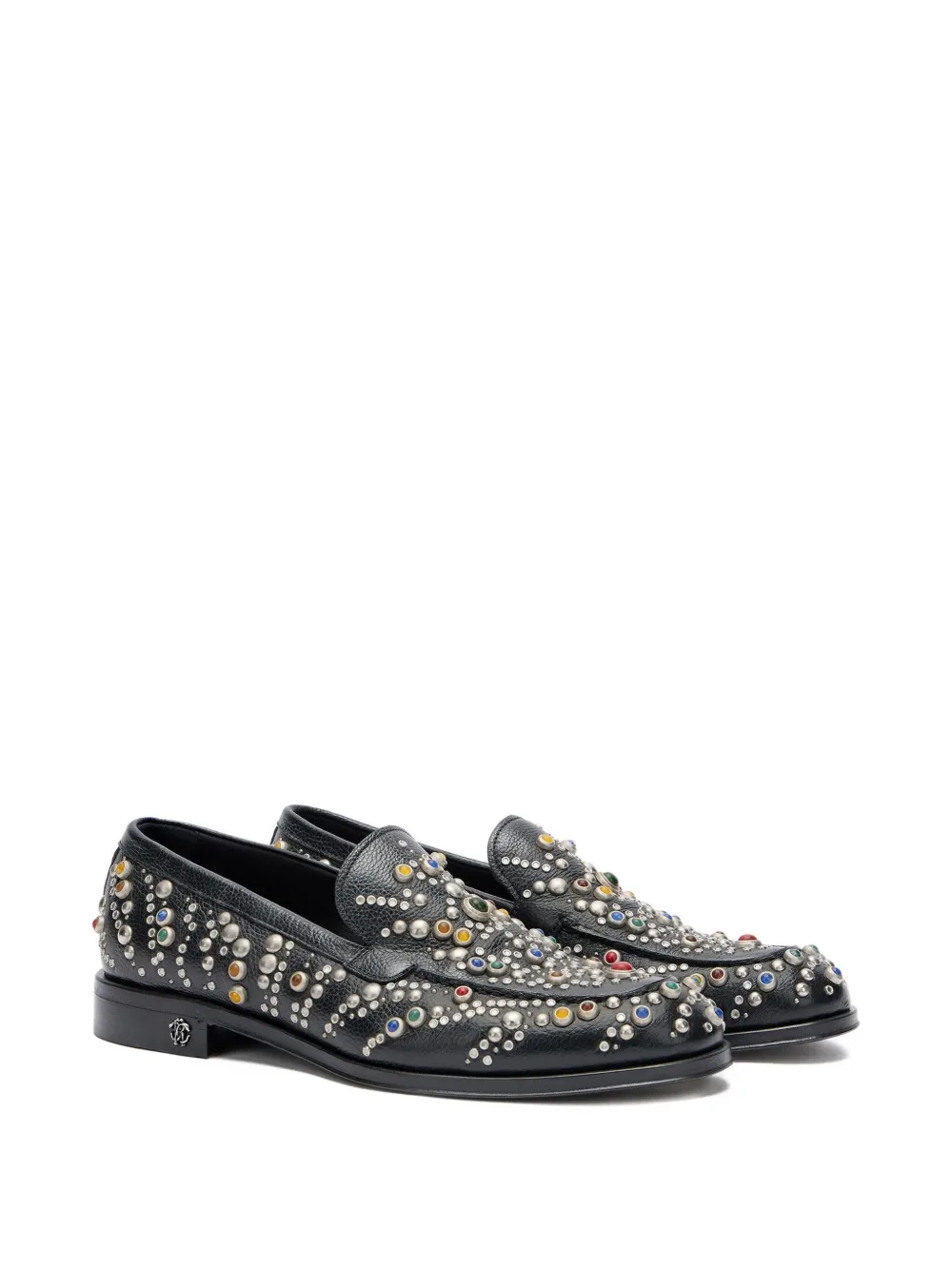 Roberto Cavalli Leren loafers met studs - Zwart