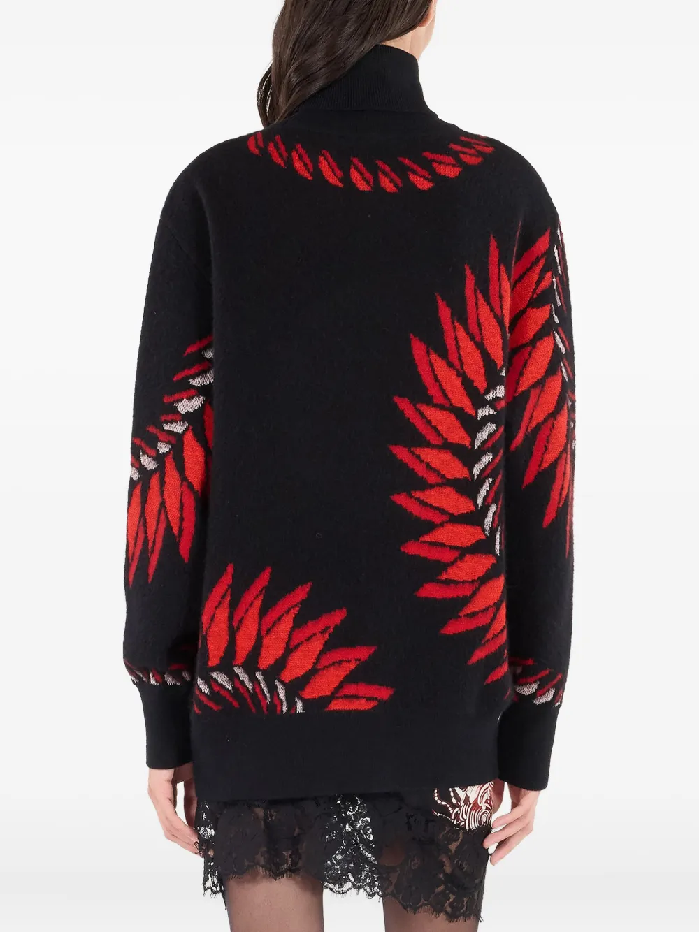 Roberto Cavalli Dragon-motif Turtleneck Sweater In Black