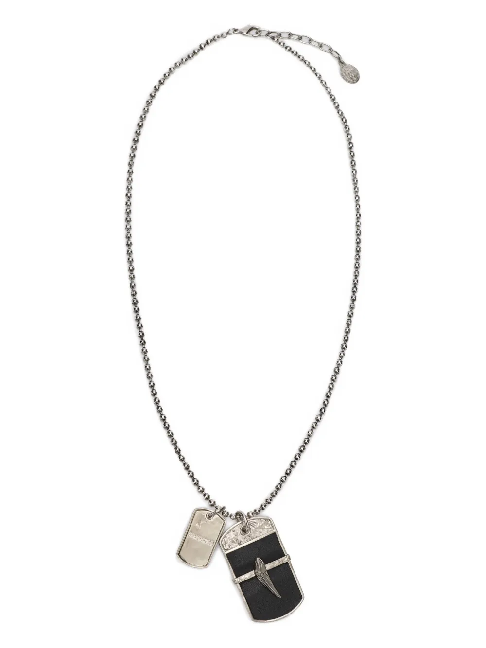 Roberto Cavalli double-tag necklace | Silver | Image 1