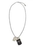 Roberto Cavalli double-tag necklace - Silver