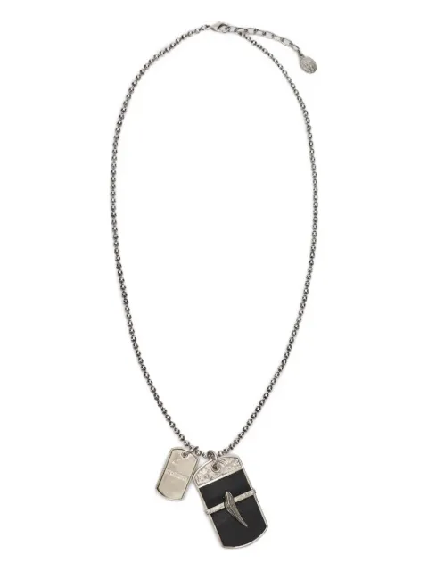 Roberto Cavalli double-tag necklace