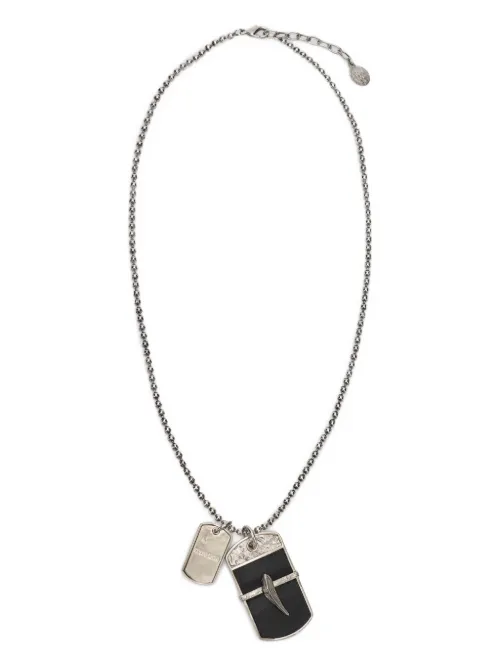 Collier à pendentif double - Roberto Cavalli - Modalova