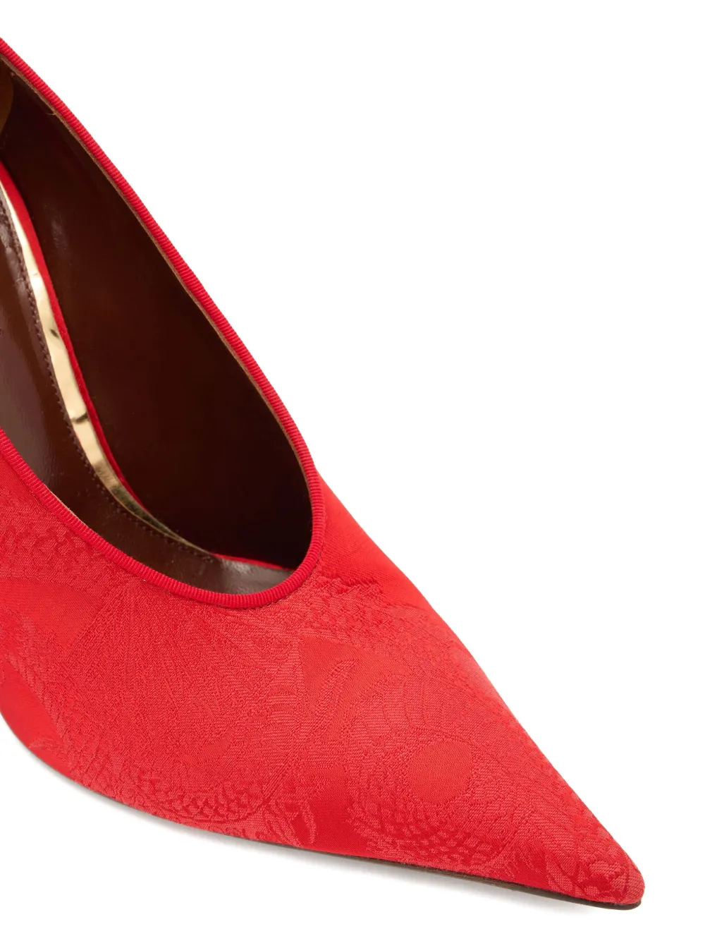 Roberto Cavalli jacquard-motif jewel-strap pumps Red