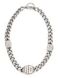 Roberto Cavalli monogram chain necklace - Silver