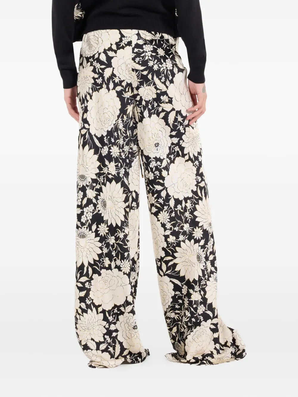 Roberto Cavalli Broek met bloemenprint Beige