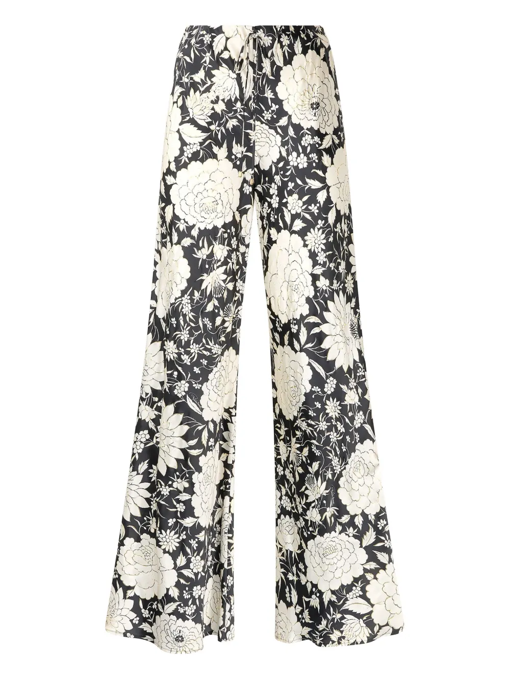 floral-print trousers