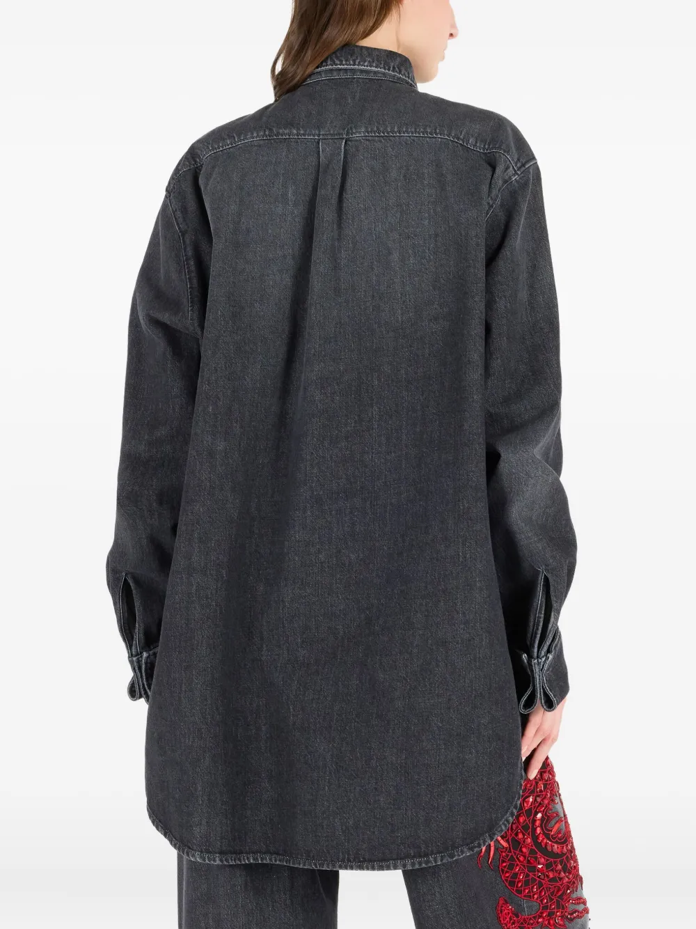 Roberto Cavalli Blouse met pailletten Zwart