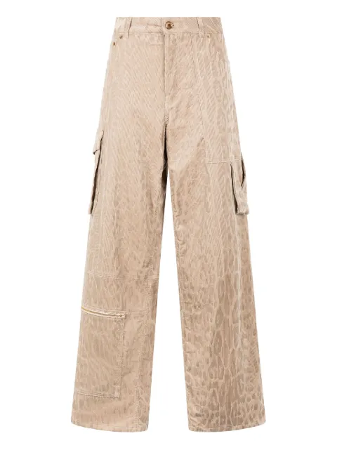 Roberto Cavalli jaguar-print cargo pants