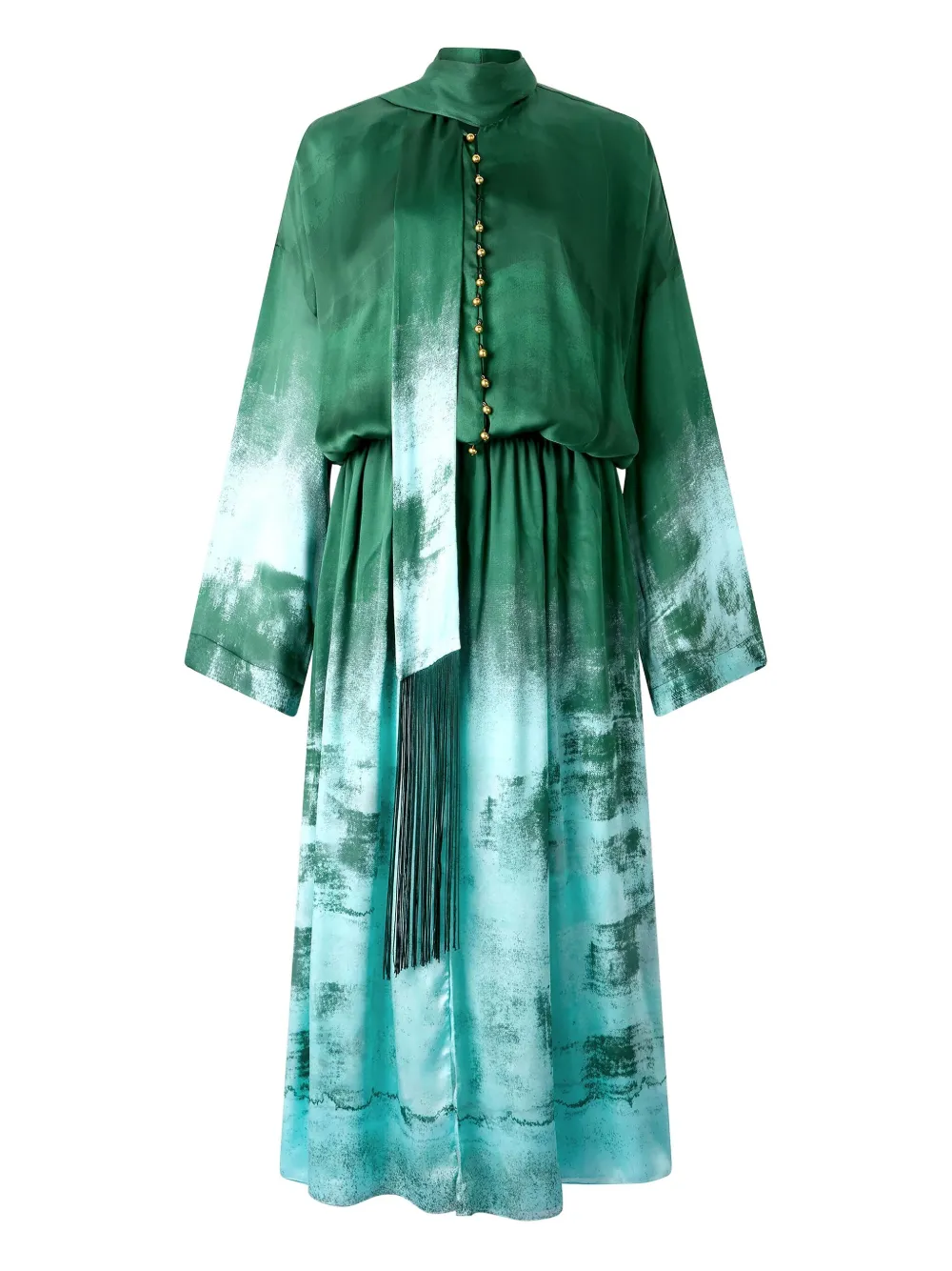 silk button-up dress