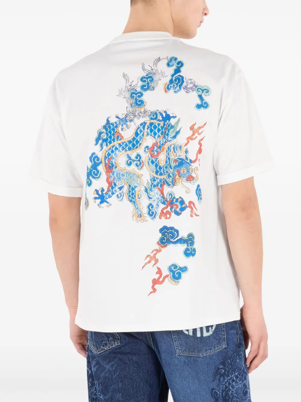 Roberto Cavalli T-shirt met logoprint Wit