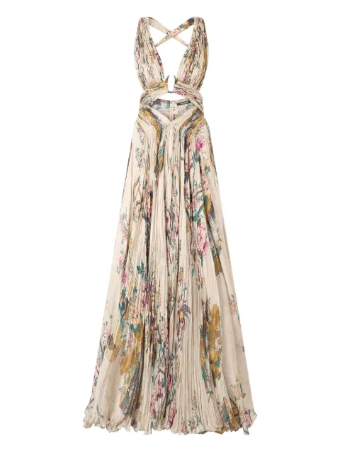 Roberto Cavalli slip dress con estampado floral