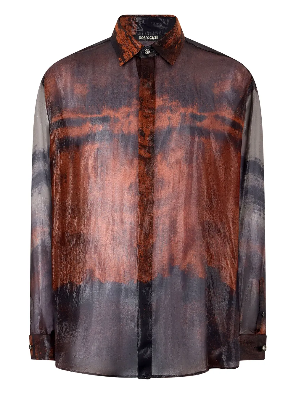Roberto Cavalli garment-dyed effect shirt | Brown | Image 1