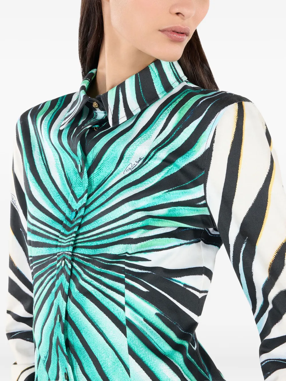printed button-up shirt