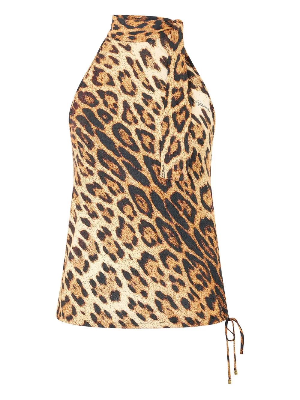 Roberto Cavalli Haltertop met luipaardprint Bruin