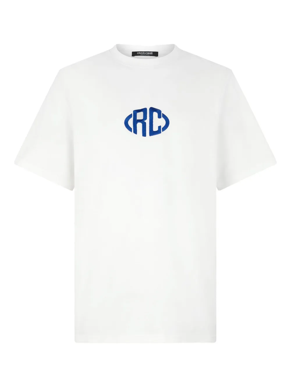 Roberto Cavalli T-shirt met geborduurd logo Wit