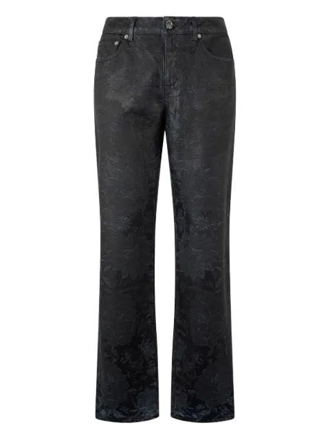 Roberto Cavalli floral-motif faded jeans