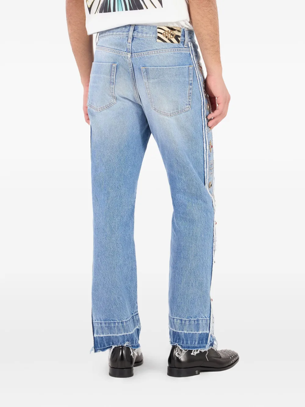 Roberto Cavalli Jeans verfraaid met studs Blauw