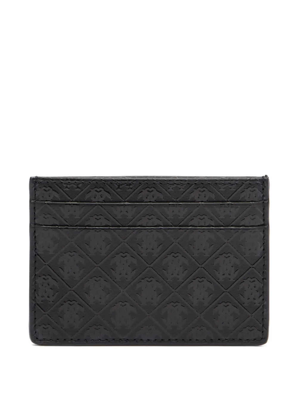 Roberto Cavalli Mirror Snake pasjeshouder met monogram-reliëf Zwart