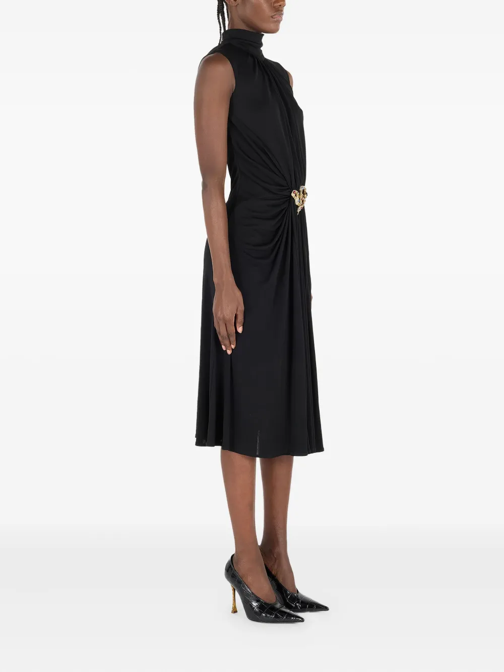 Roberto Cavalli Jurk met hoge hals Zwart