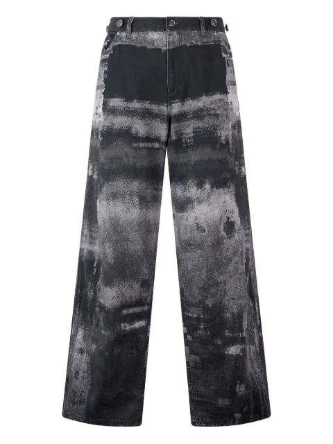 Roberto Cavalli abstract-print cotton trousers