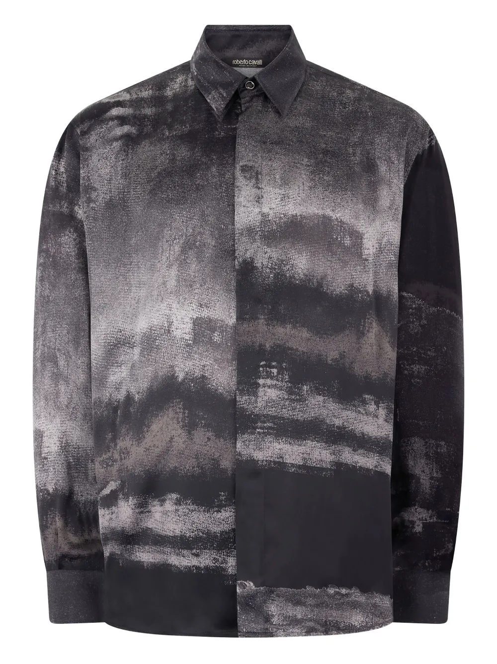 Roberto Cavalli worn gradient-effect silk shirt | Black | Image 1