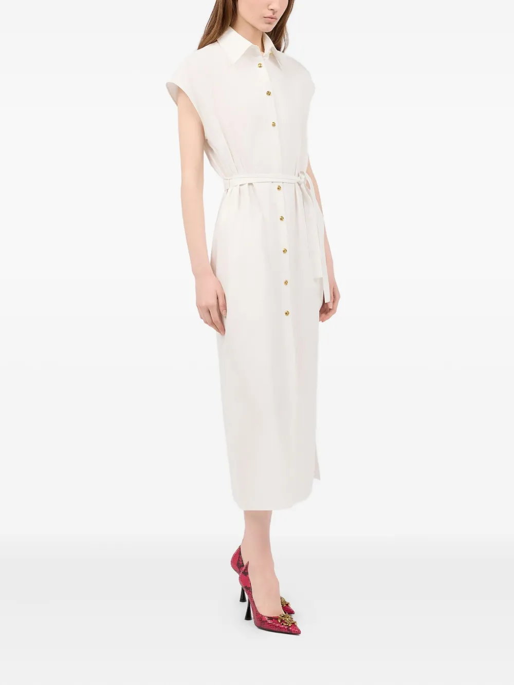 Roberto Cavalli Blousejurk met ceintuur Wit