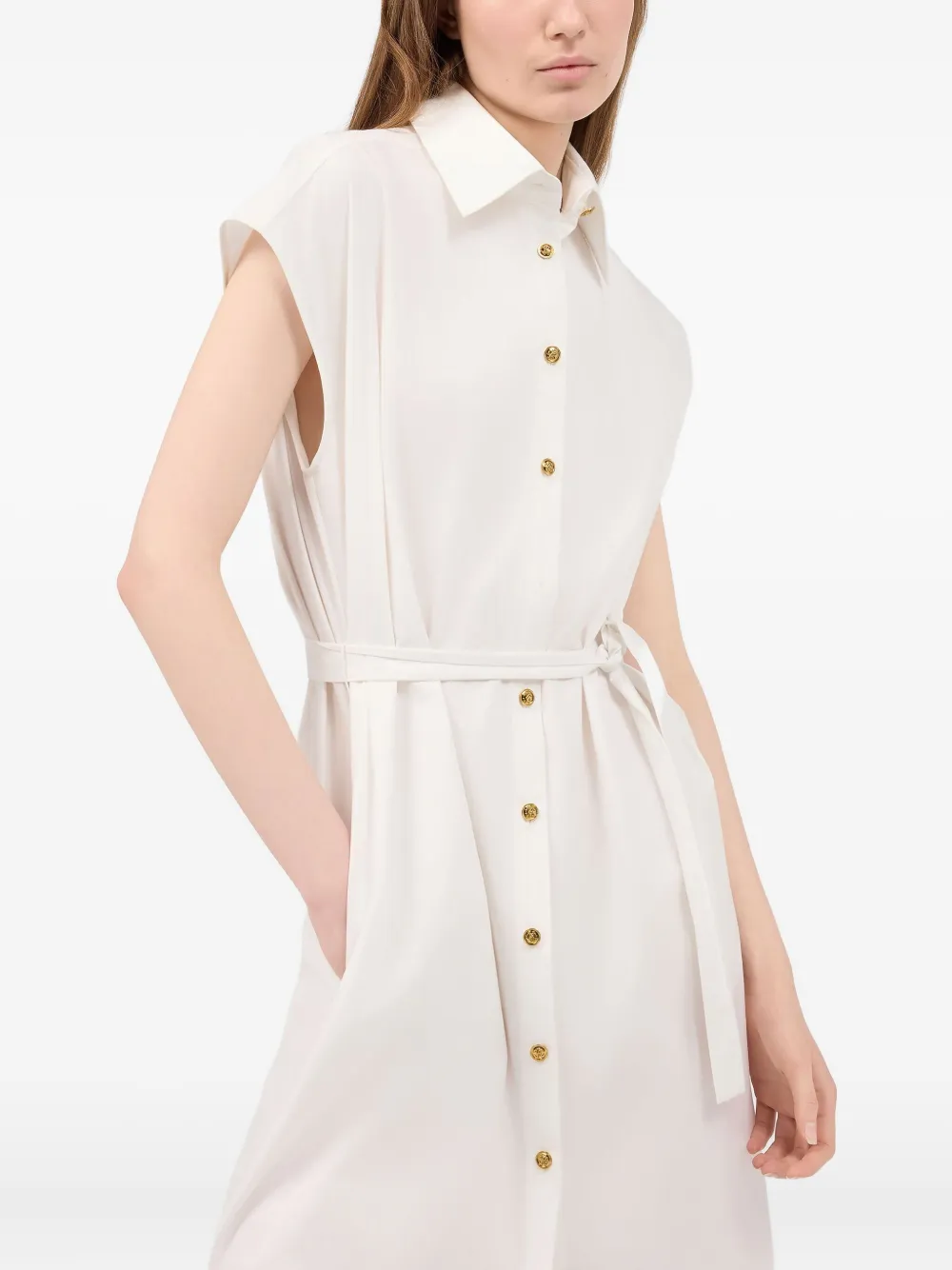 Roberto Cavalli Blousejurk met ceintuur Wit