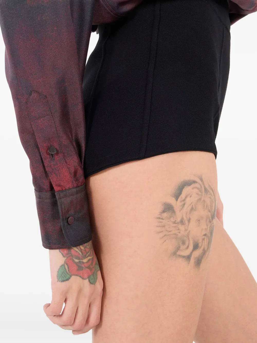 Roberto Cavalli High waist shorts Zwart