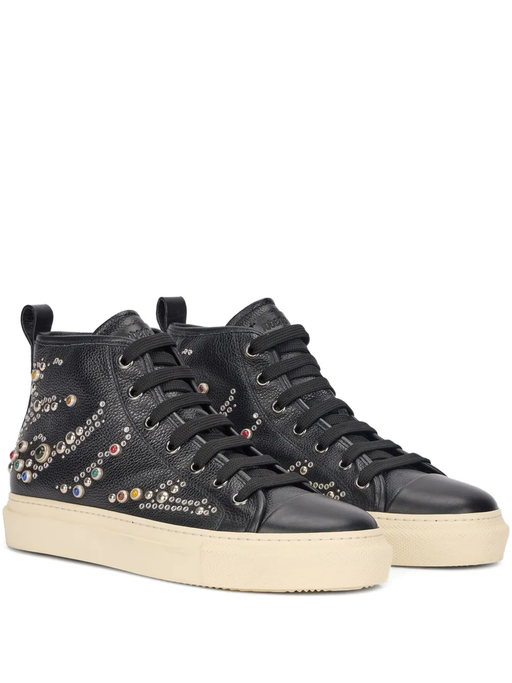 Roberto Cavalli stud-embellished high-top sneakers Black